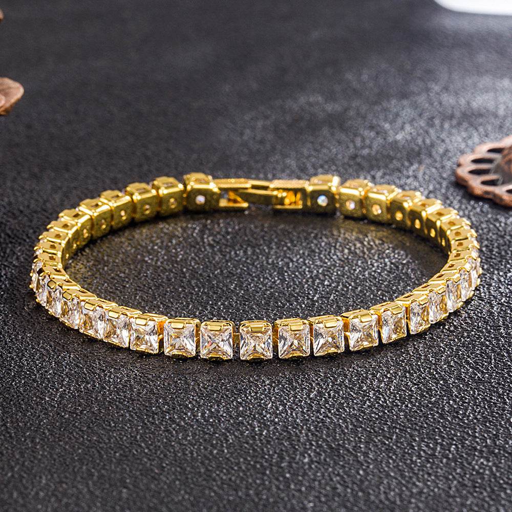 European And American Full Diamond 4mm Zircon Tennis Bracelet - MYLUXURY LANE ENTERPRISE