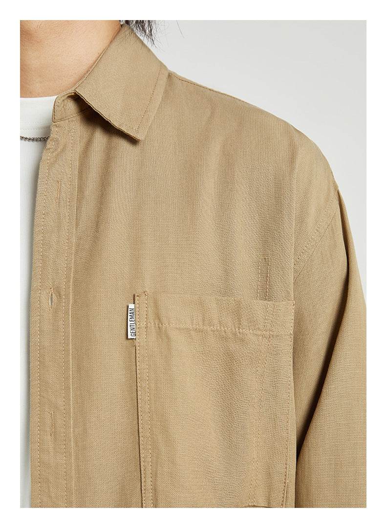 Lapel Men's Elegant Spring And Autumn Long-sleeved Casual Shirt Men - MYLUXURY LANE ENTERPRISE