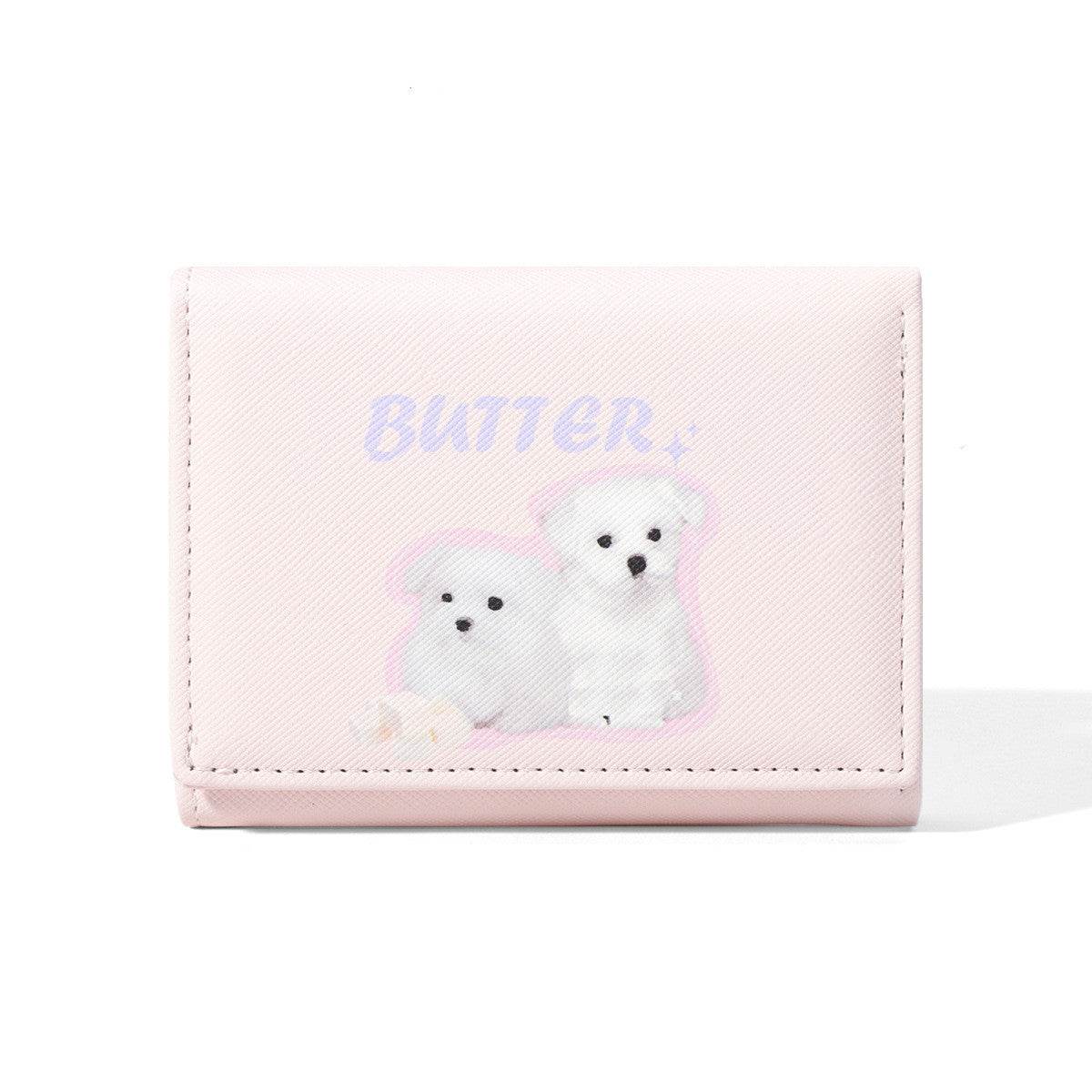Cute Ladies Card Holder Fashion Cross Pattern Three Fold - MYLUXURY LANE ENTERPRISE