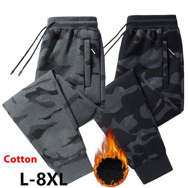 Men's Autumn Winter Cotton Men's Casual Pants Plus-sized Ankle Banded Pants - MYLUXURY LANE ENTERPRISE