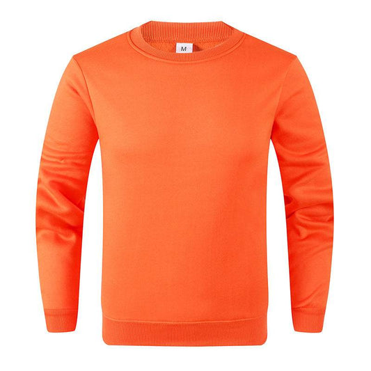 Men's Fashionable Round Neck Long Sleeve Fleece Sweatshirt - MYLUXURY LANE ENTERPRISE