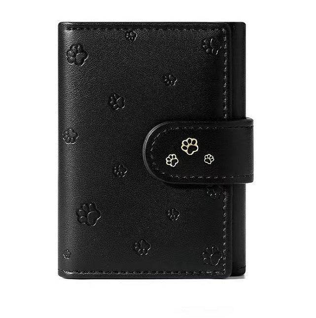 Fashion Small Paw Print Wallets Women Soft PU Leather Card Holder Purses - MYLUXURY LANE ENTERPRISE