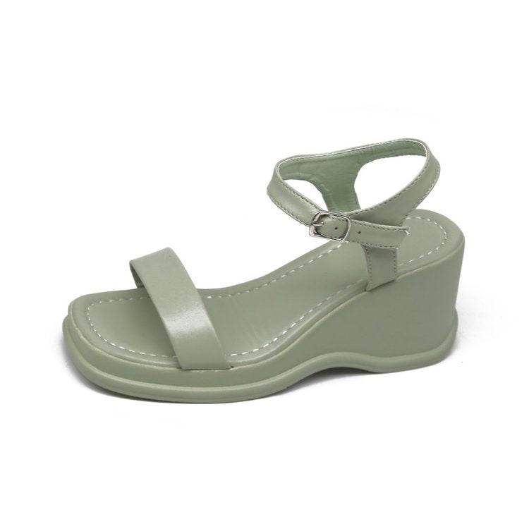 Platform Wedge Sandals Women's Shoes Square Toe Open Toe - MYLUXURY LANE ENTERPRISE