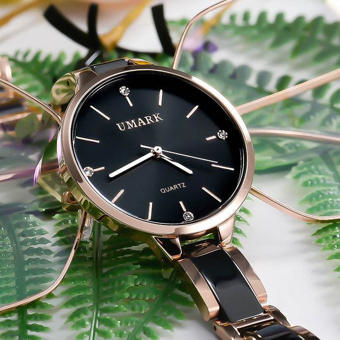 Ladies Ceramic Diamonds Waterproof Quartz Watch - MYLUXURY LANE ENTERPRISE