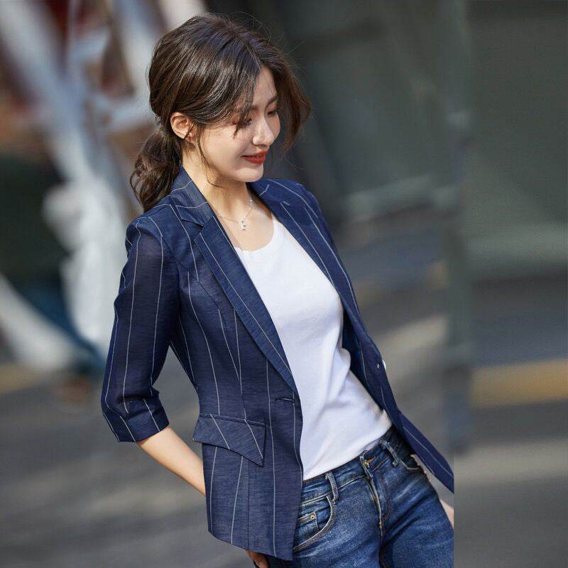 Short Draping Internet Popular Stripes Suit - MYLUXURY LANE ENTERPRISE