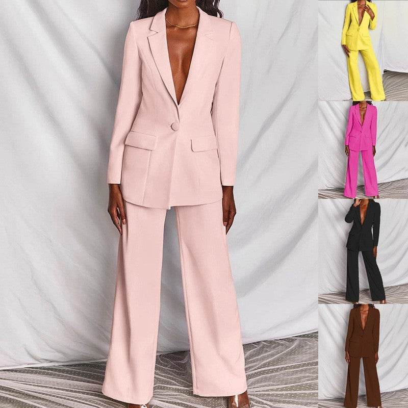 Fashion Business Women's Clothing Long Sleeve Trousers Suit - MYLUXURY LANE ENTERPRISE