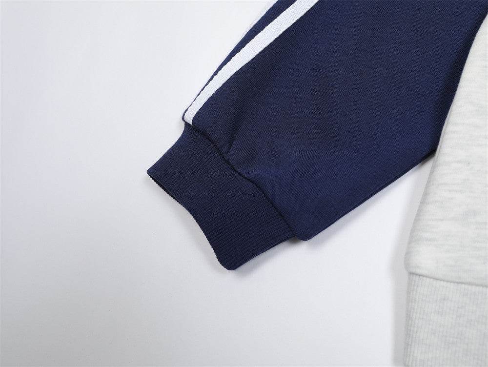 Stitching Contrast Color Hooded Loose Sweater Men - MYLUXURY LANE ENTERPRISE