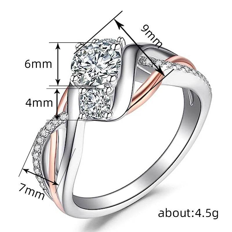 Zircon Shiny Ring For Women Fashion Geometry Pattern - MYLUXURY LANE ENTERPRISE