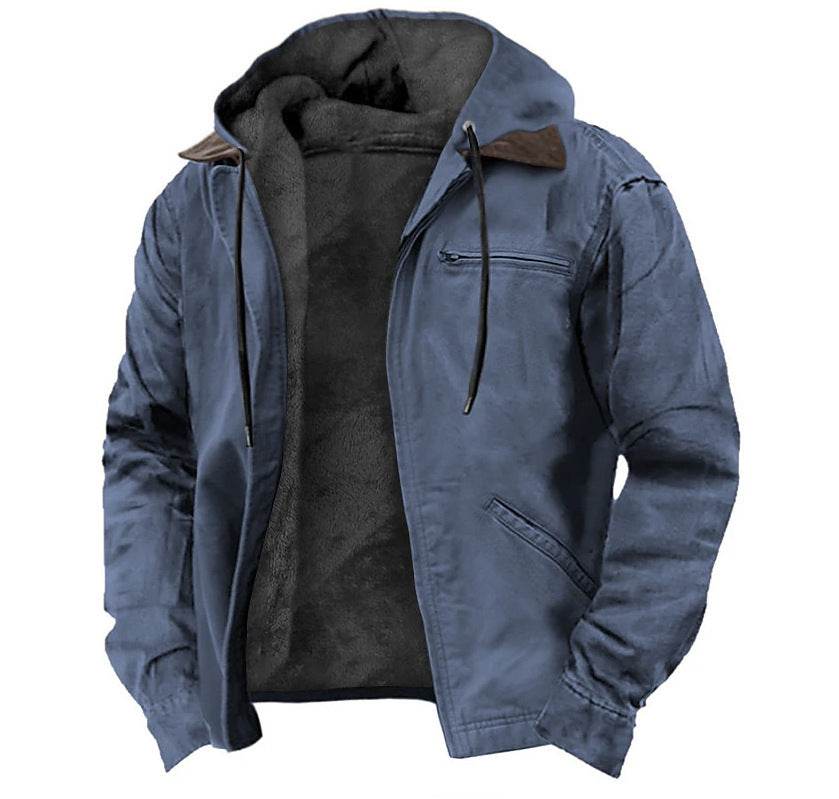 Multi-Color Digital Printing Hooded Sweater Brown Lining Cotton-padded Jacket - MYLUXURY LANE ENTERPRISE