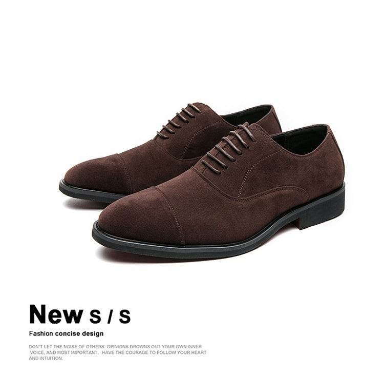 Frosted Business Casual Leather Shoes - MYLUXURY LANE ENTERPRISE