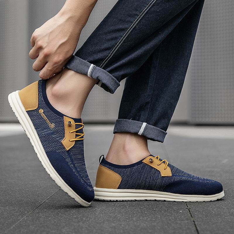 Casual Slip-on Mesh Shoes Lightweight Breathable Loafers Men Walking Running Sports Shoes - MYLUXURY LANE ENTERPRISE
