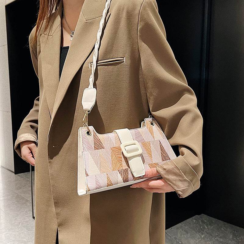 New Popular Contrast Color PU Bag Female Summer Casual - MYLUXURY LANE ENTERPRISE