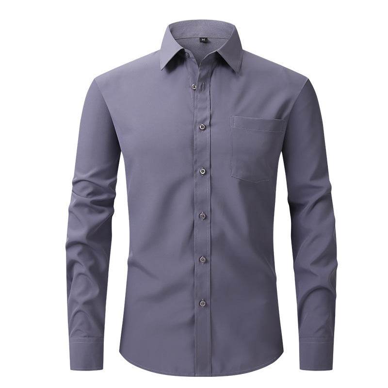 Men's Business Casual Long Sleeve Shirt - MYLUXURY LANE ENTERPRISE