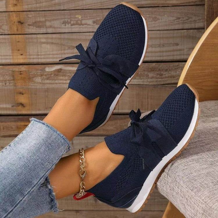 Women's Comfortable Fly Woven Mesh Lace-up Casual Shoes - MYLUXURY LANE ENTERPRISE