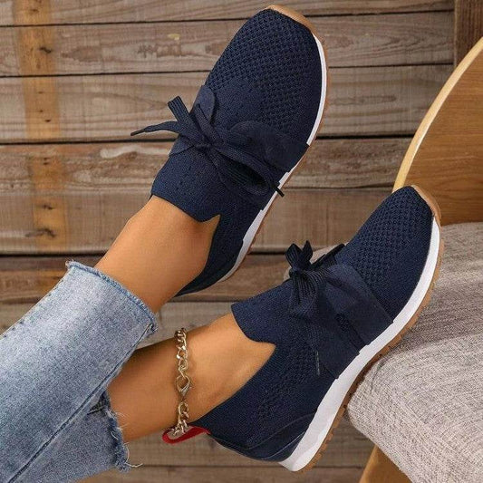 Women's Comfortable Fly Woven Mesh Lace-up Casual Shoes - MYLUXURY LANE ENTERPRISE