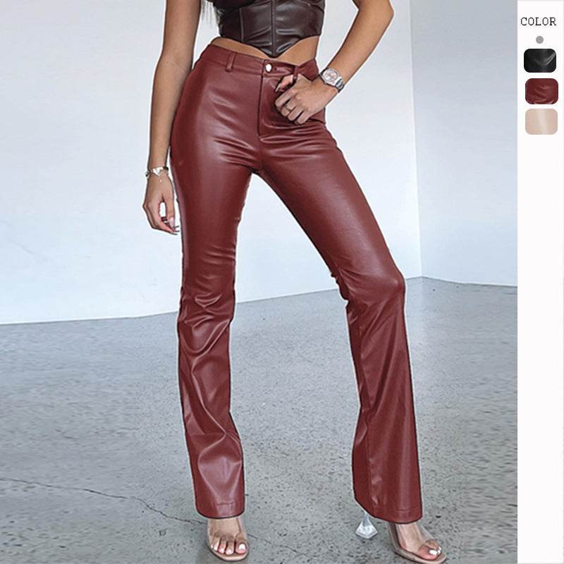 Fashion New Women's High Elastic PU Leather Pants - MYLUXURY LANE ENTERPRISE