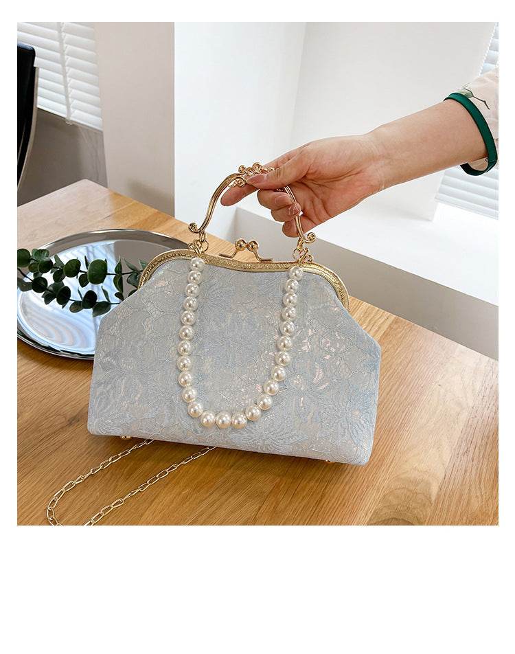 Women's Large-capacity Lace Clip Shoulder Handbag - MYLUXURY LANE ENTERPRISE