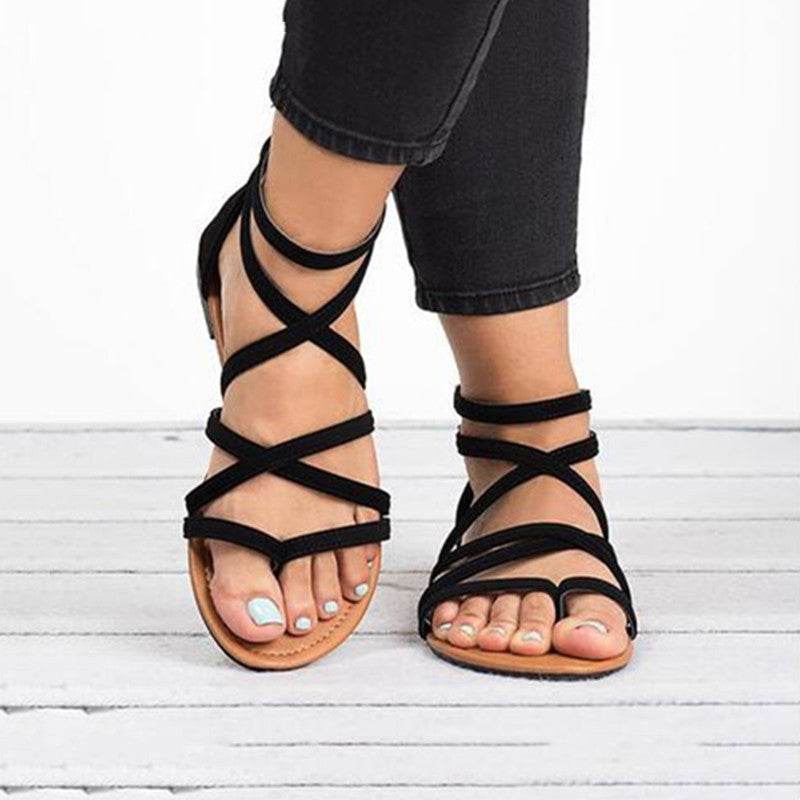 Women's Fashion Simple Cross Strapped Sandals - MYLUXURY LANE ENTERPRISE