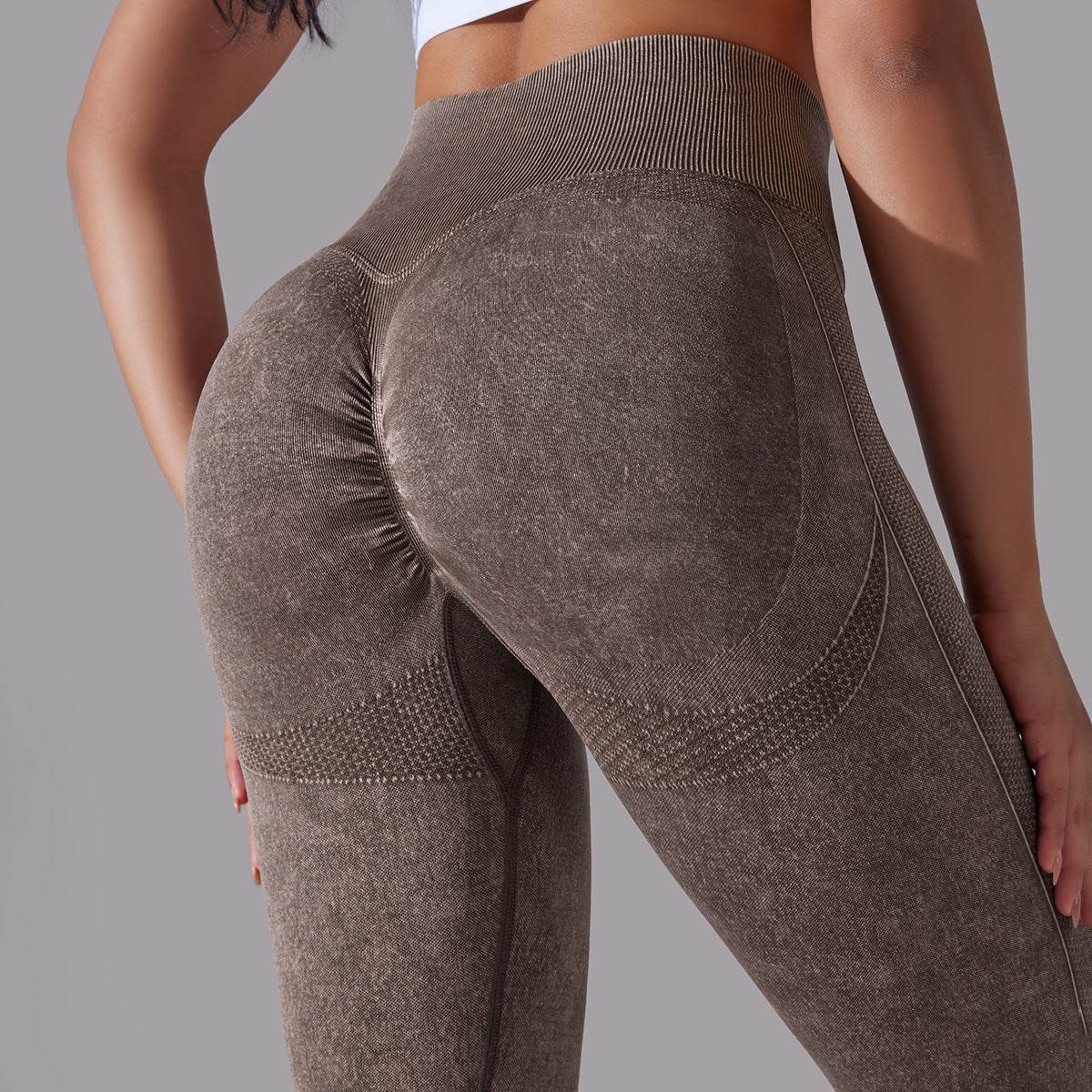 Knitted Seamless Yoga Pants Running Sports Fitness High Waist Butt Lifting Leggings Womens Clothing - MYLUXURY LANE ENTERPRISE