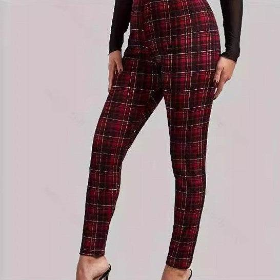 Women's Outer Wear Printed Stretch Slimming Skinny Pants - MYLUXURY LANE ENTERPRISE
