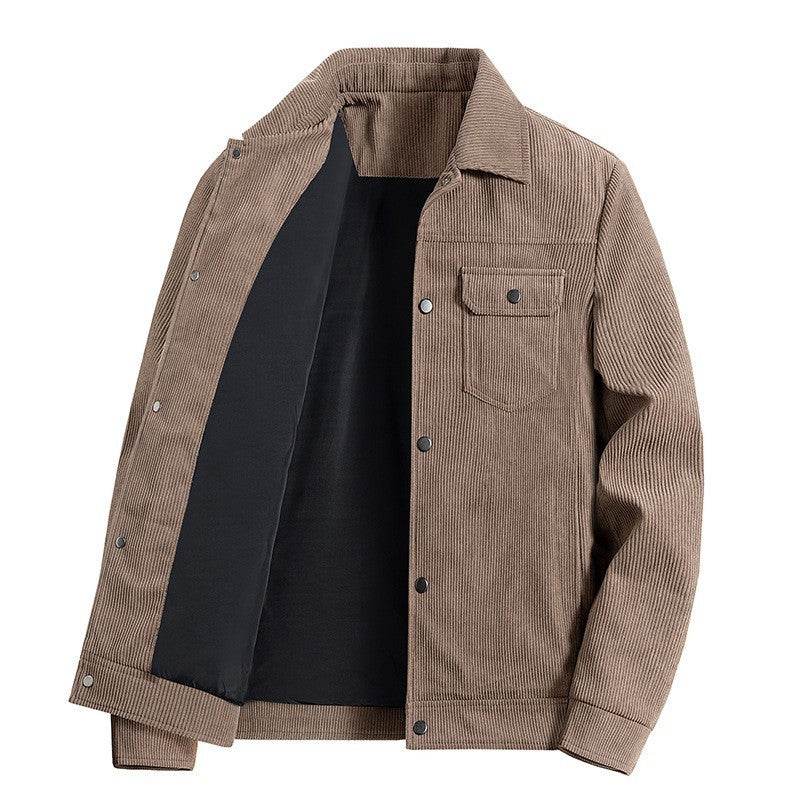 Corduroy Coat Men's Labor Jacket Fleece-lined - MYLUXURY LANE ENTERPRISE