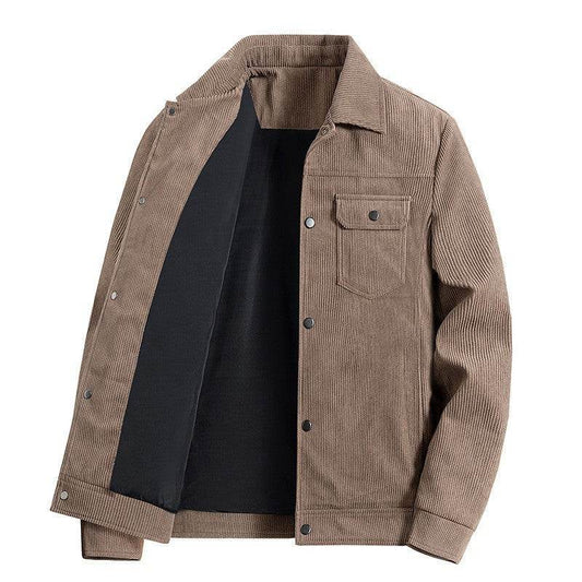 Corduroy Coat Men's Labor Jacket Fleece-lined - MYLUXURY LANE ENTERPRISE