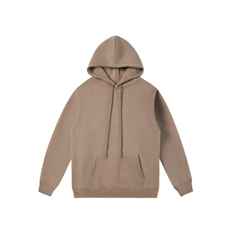 Autumn And Winter Fleece-lined Thick Hooded Solid Color Hoodie Shorts - MYLUXURY LANE ENTERPRISE