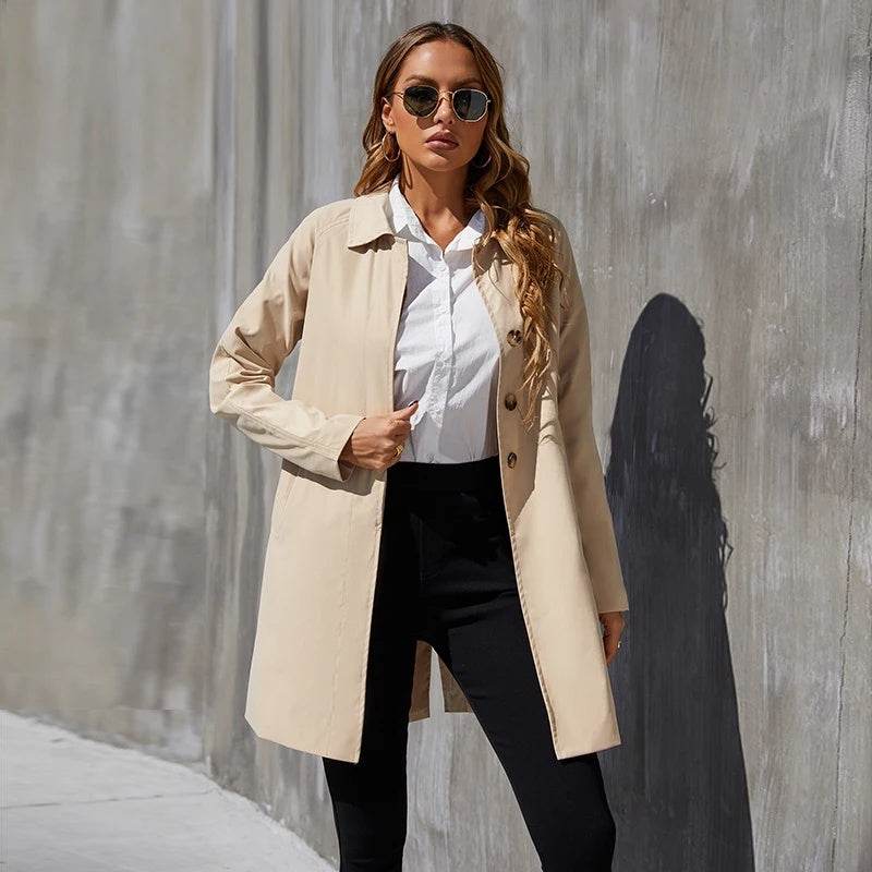 Small British Style Trench Women's Fashionable Temperament Coat - MYLUXURY LANE ENTERPRISE
