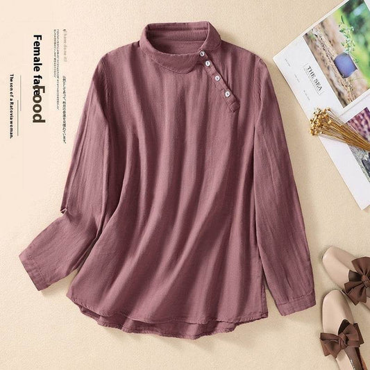 Women's Artistic Versatile Comfortable Casual Long-sleeved Loose Composite Top - MYLUXURY LANE ENTERPRISE