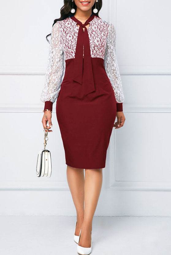Lace office elegant dress - MYLUXURY LANE ENTERPRISE