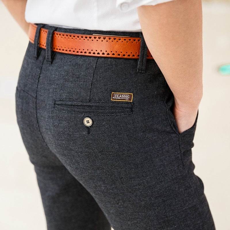 Men's Cotton And Linen Casual Pants Autumn New Business Long Pants - MYLUXURY LANE ENTERPRISE