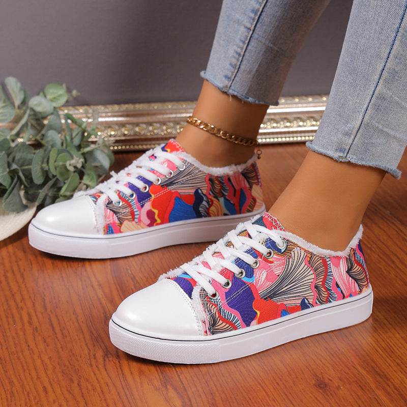 Versatile Flat Bottomed Student Lace Up Canvas Shoes - MYLUXURY LANE ENTERPRISE