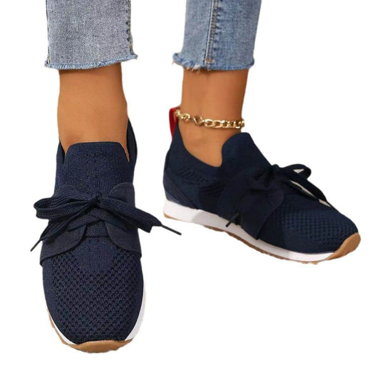 Women's Comfortable Fly Woven Mesh Lace-up Casual Shoes - MYLUXURY LANE ENTERPRISE