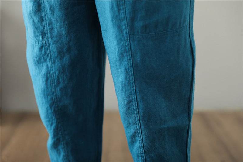 Women's Linen Leisure High Waist Loose Casual Pants - MYLUXURY LANE ENTERPRISE