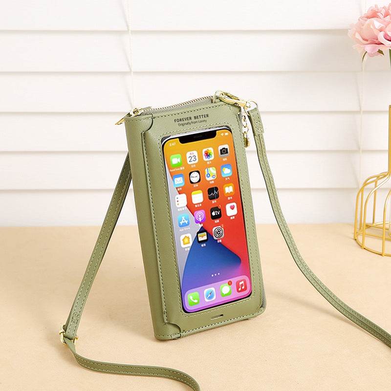 Women's Touch Screen Phone Bag Crossbody Transparent Mini - MYLUXURY LANE ENTERPRISE