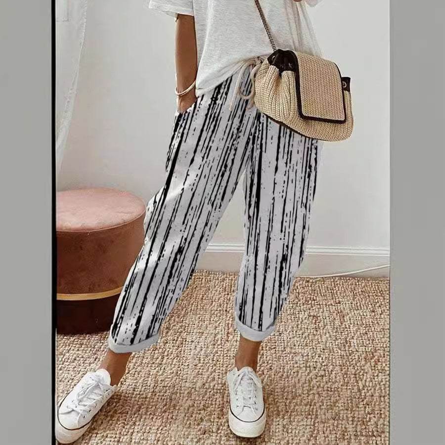 Women's Fashion Casual Drawstring Pocket Floral Floral Print Casual Jumpsuit - MYLUXURY LANE ENTERPRISE