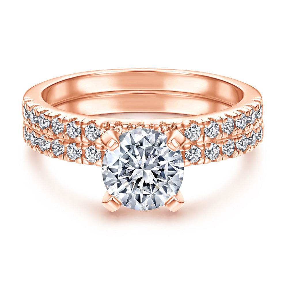 Combination Wedding Platinum Imitation Diamond Creative Trendy Set - MYLUXURY LANE ENTERPRISE