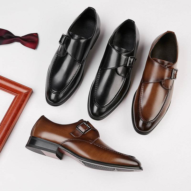 British Style Buckle Business Leather Shoes Men - MYLUXURY LANE ENTERPRISE