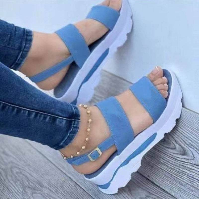 Women's Shoes Casual Buckle Platform Sandals Summer Fashion - MYLUXURY LANE ENTERPRISE