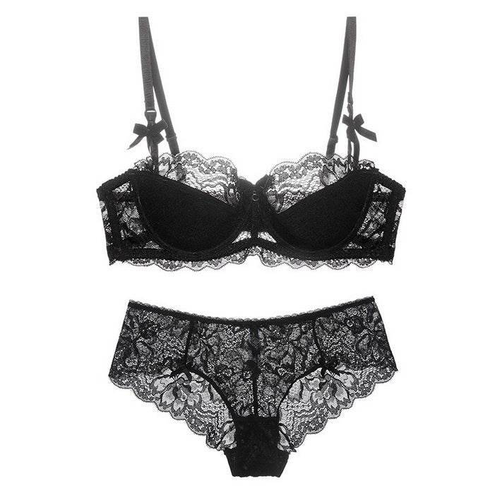 Side Women's Underwear Half Cup Bra Set - MYLUXURY LANE ENTERPRISE