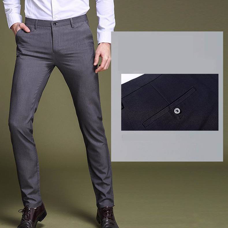 Slim-fit stretch pants with four seasons feet - MYLUXURY LANE ENTERPRISE