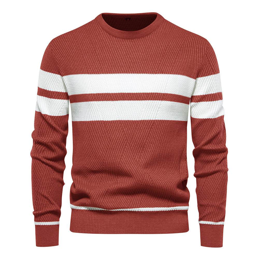 Fashion Casual Striped Men's Sweater - MYLUXURY LANE ENTERPRISE