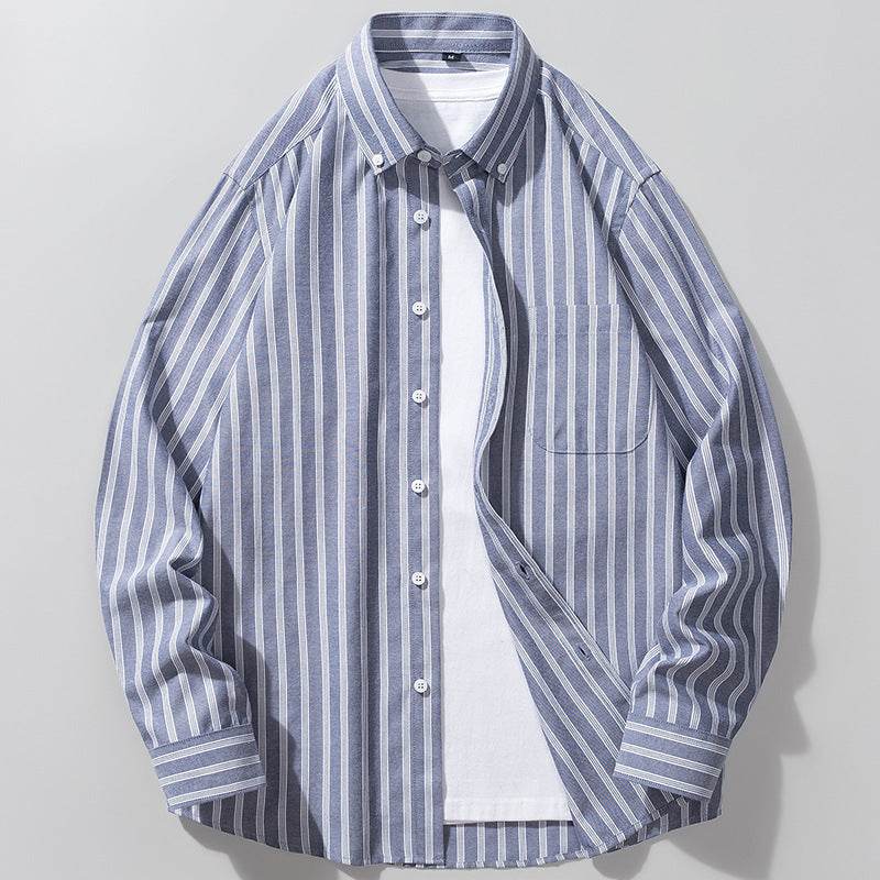 Men's Oxford Long-sleeved Shirt - MYLUXURY LANE ENTERPRISE