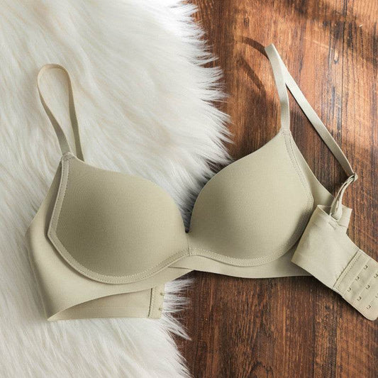 Ladies Gathering No Steel Ring Simple Breathable Underwear Bra - MYLUXURY LANE ENTERPRISE
