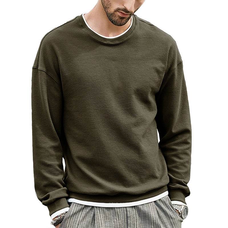 Solid Color European And American Men's Loose T-shirt - MYLUXURY LANE ENTERPRISE