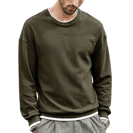 Solid Color European And American Men's Loose T-shirt - MYLUXURY LANE ENTERPRISE
