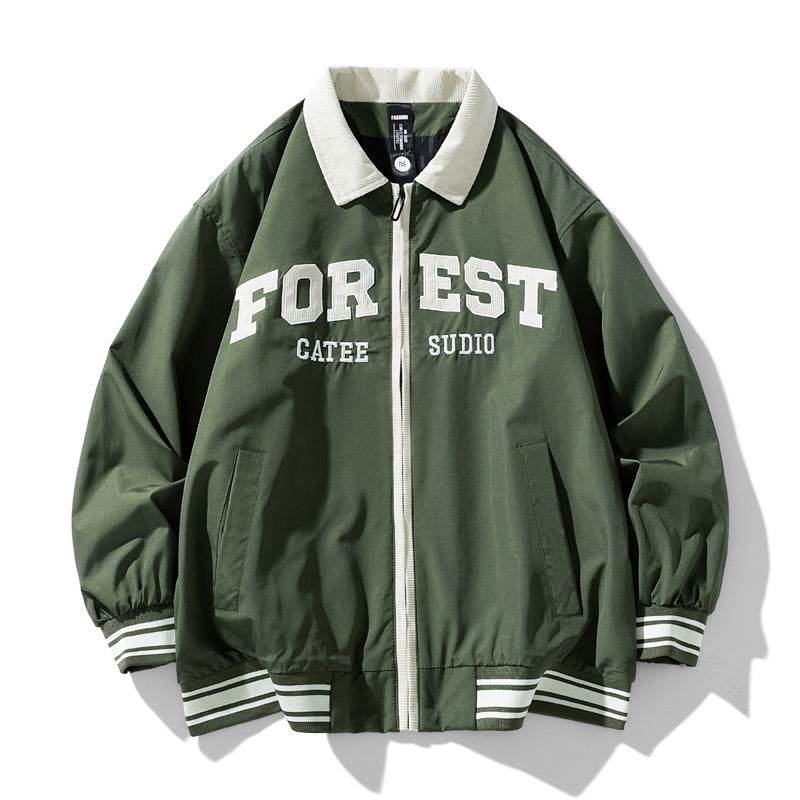 High-end Lapel Baseball Uniform Men's Casual Jacket - MYLUXURY LANE ENTERPRISE