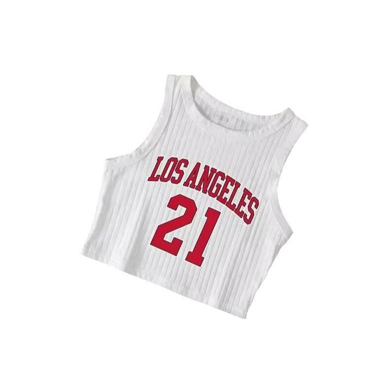 Women's Sexy Print Loose-fitting Cropped Top Women's Vest - MYLUXURY LANE ENTERPRISE
