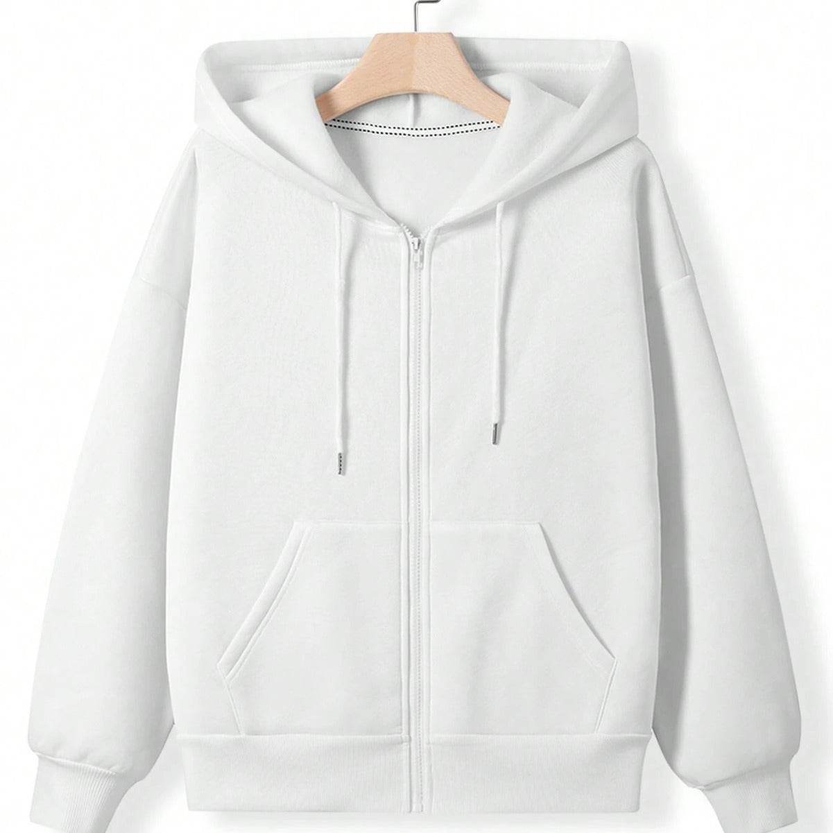 New Outdoor Drawstring Hoodie Zipper Pocket Casual Sweatshirt - MYLUXURY LANE ENTERPRISE