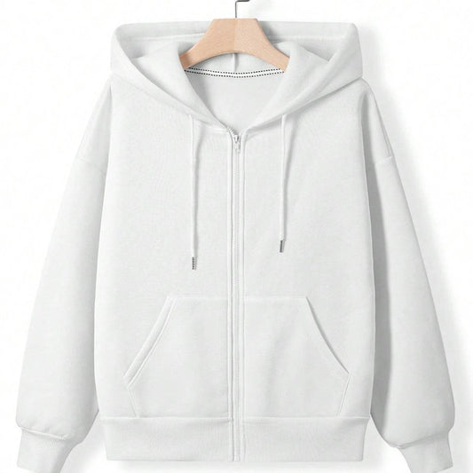 New Outdoor Drawstring Hoodie Zipper Pocket Casual Sweatshirt - MYLUXURY LANE ENTERPRISE